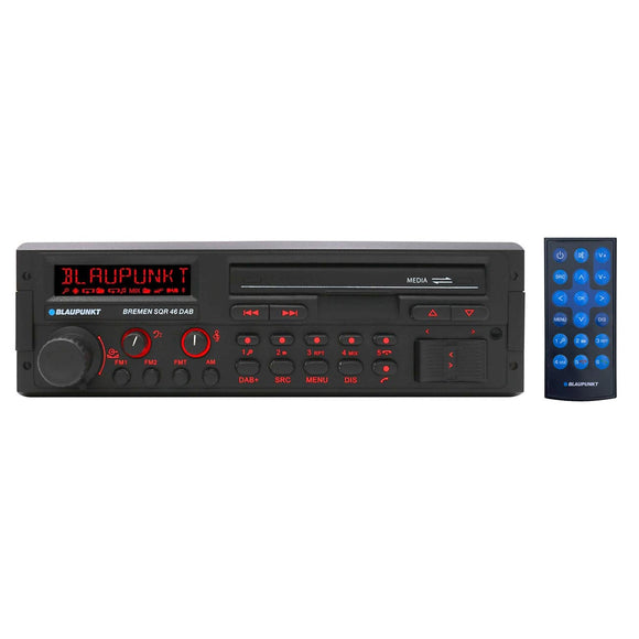 Blaupunkt 1-Din Radio Mechless 50x4 USB SD BT Fixed Face Selectable Color