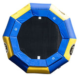 Rave Sport Aqua Jump Eclipse 120 Water Trampoline with Ladder, Blue and Yellow